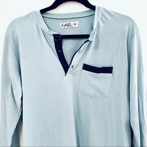 NWT Mister New York Long Sleeve Henley Shirt